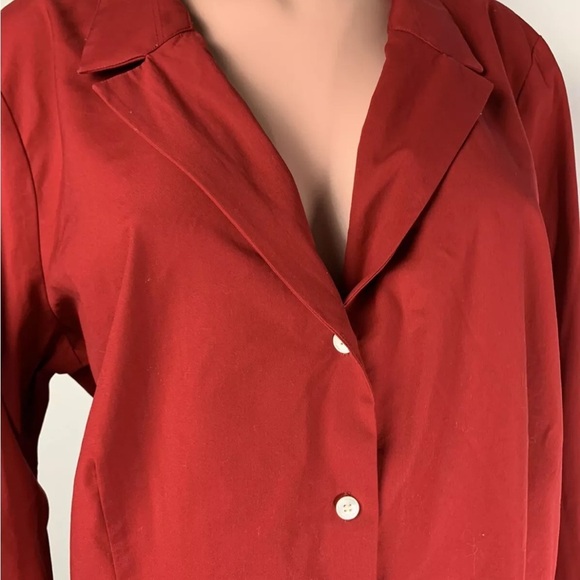 TALBOTS WOMAN’S TOP BLOUSE NEW $79.LONG SLEEVES COTTON WRINKLE RESISTANT SZ 16 - Picture 6 of 14